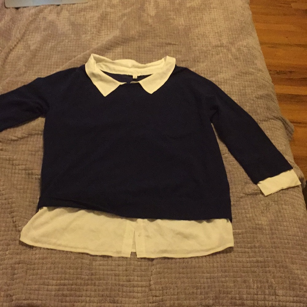 Joie faux layered sweatshirt.